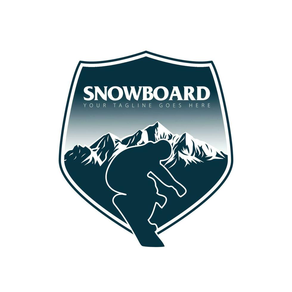 tabla de snowboard logo vector