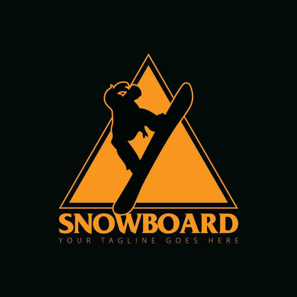 tabla de snowboard logo vector