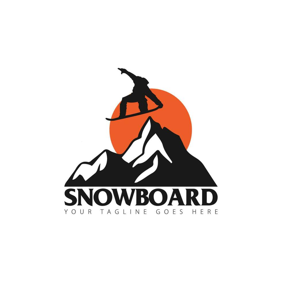 tabla de snowboard logo vector