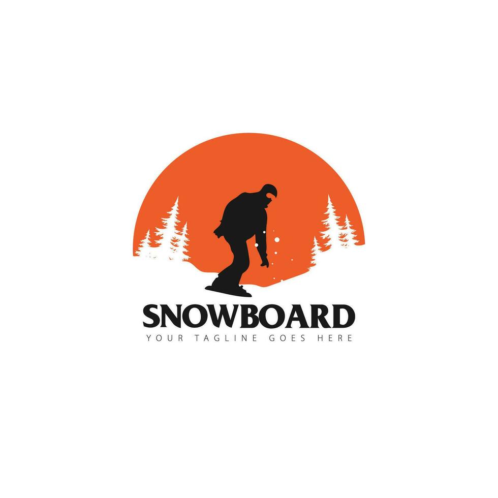 tabla de snowboard logo vector