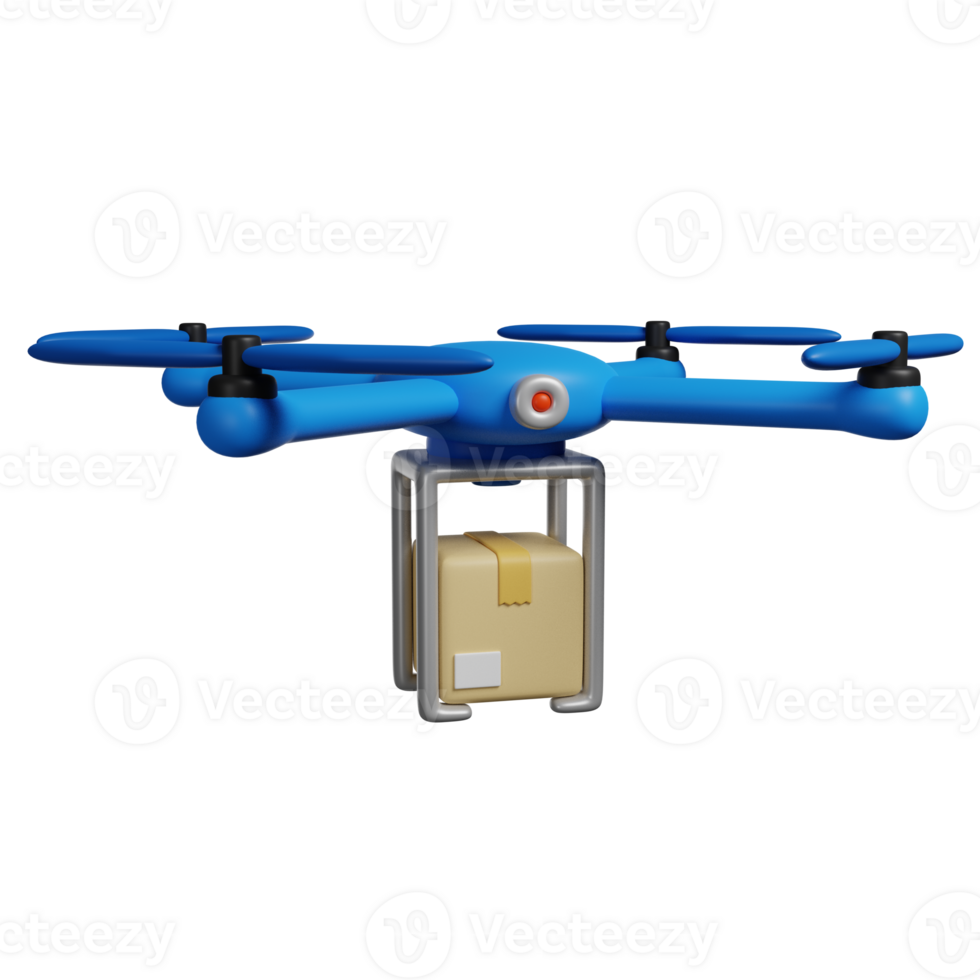 Drone Delivery 3D render icon png
