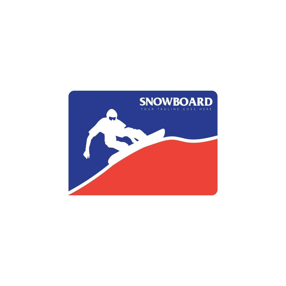 tabla de snowboard logo vector