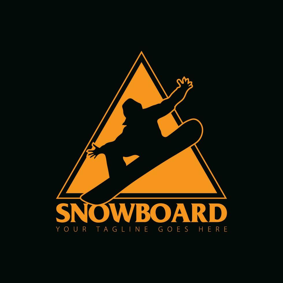 snowboard logo vector