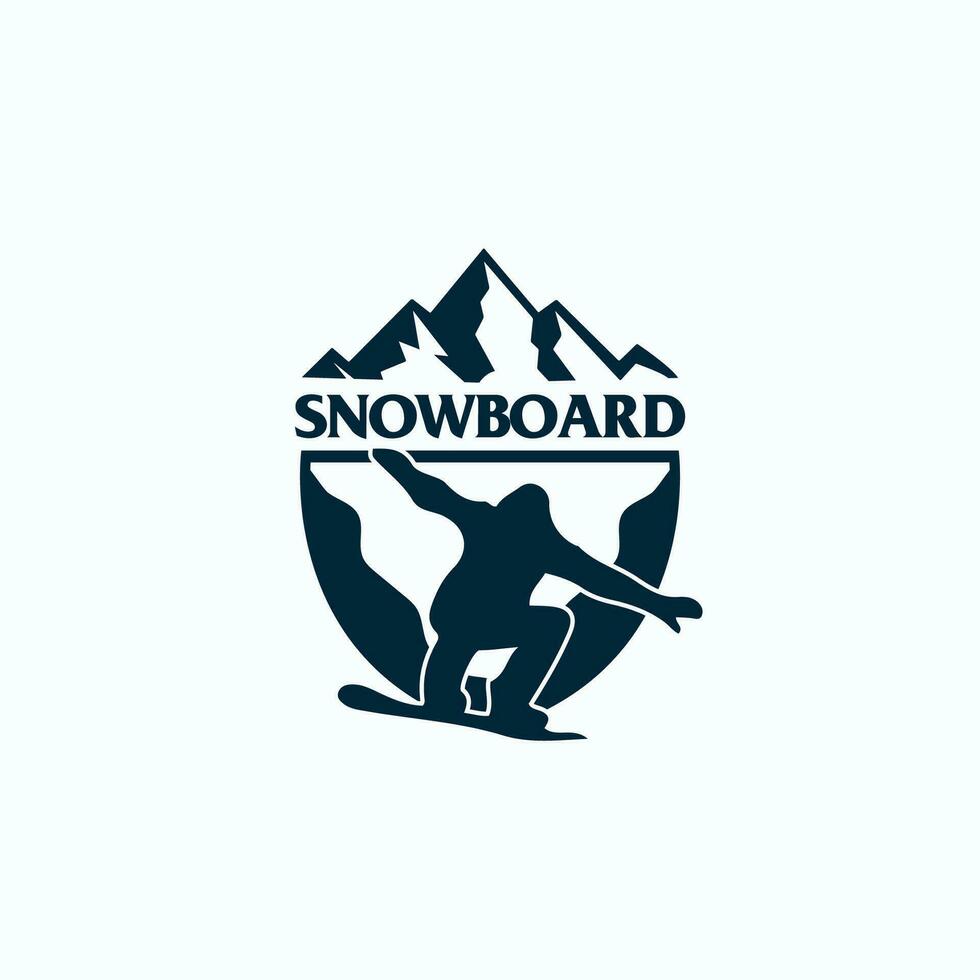 tabla de snowboard logo vector