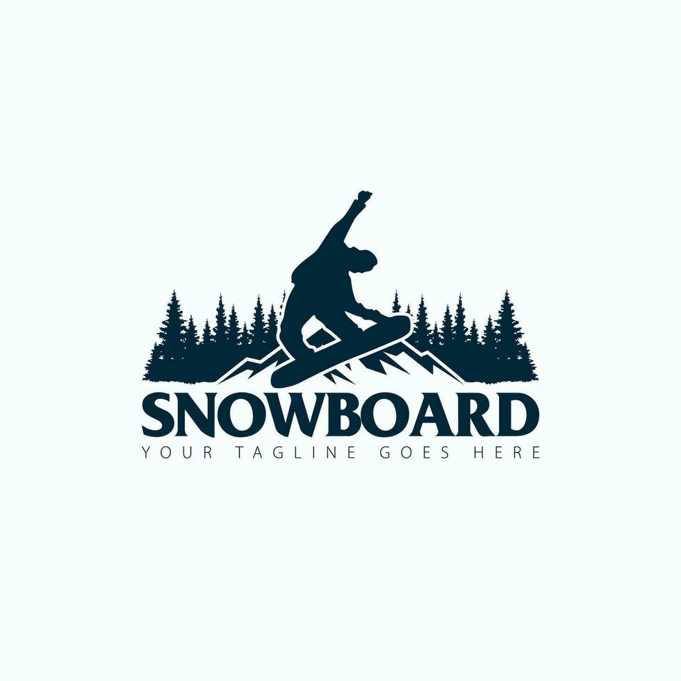 snowboard logo vector