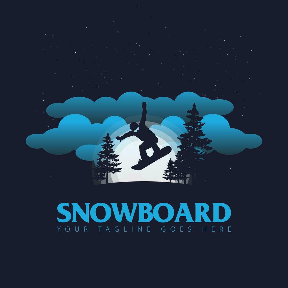 tabla de snowboard logo vector