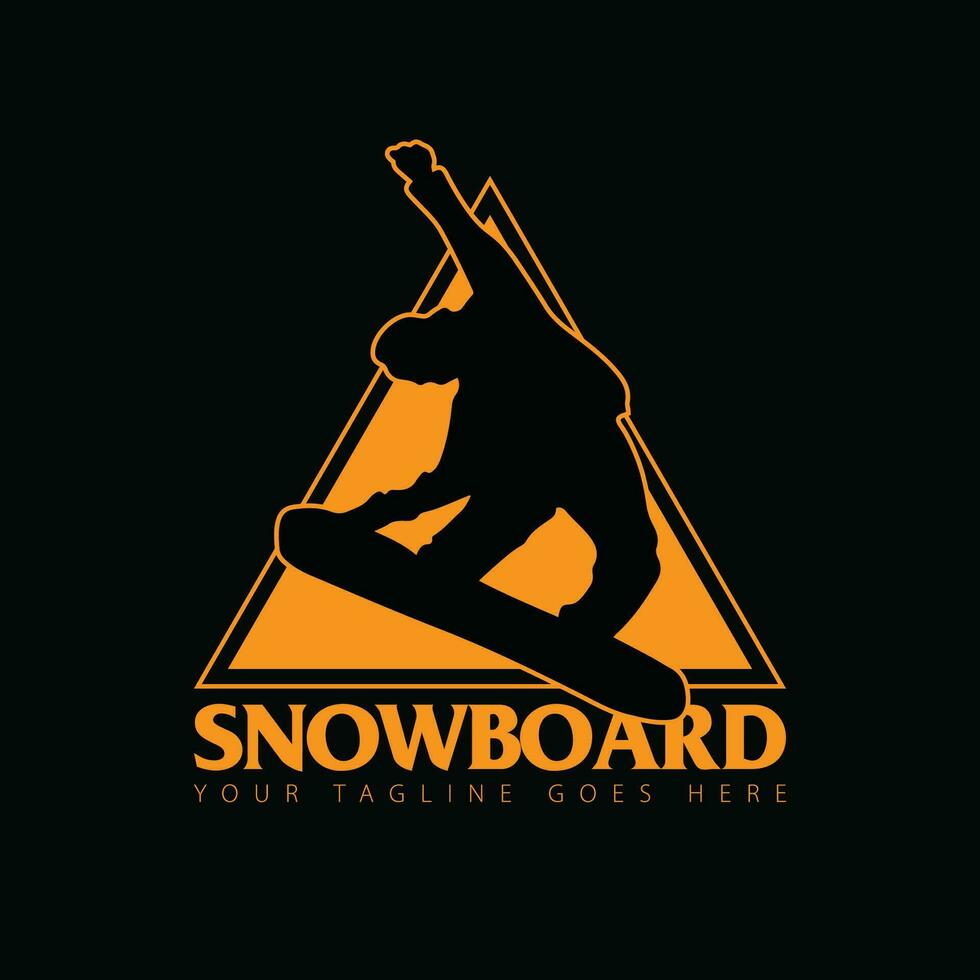 snowboard logo vector