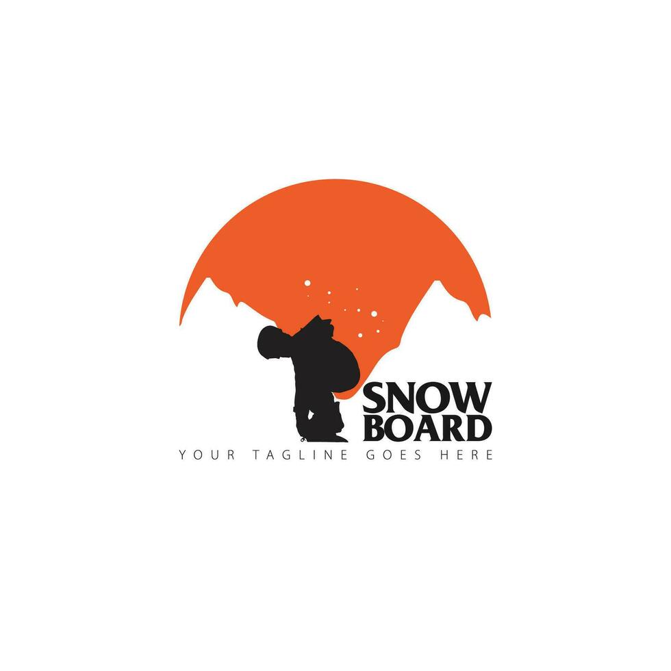 tabla de snowboard logo vector