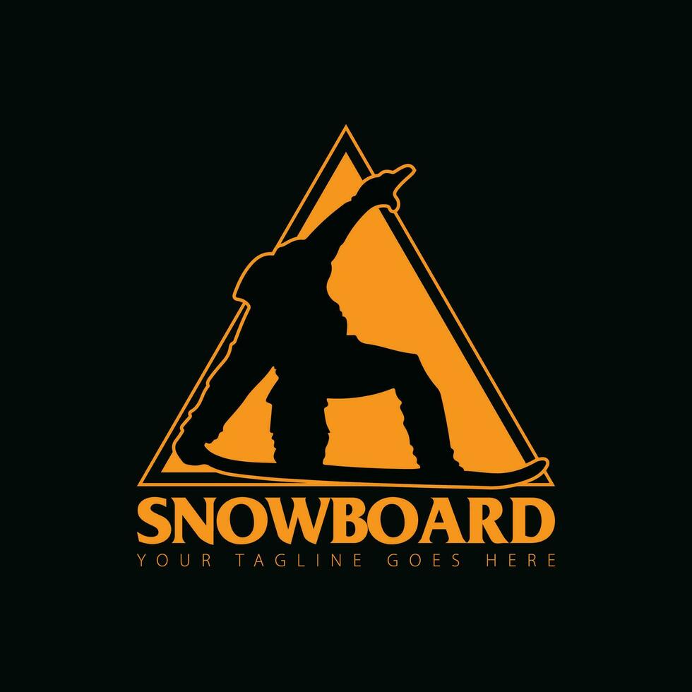 snowboard logo vector