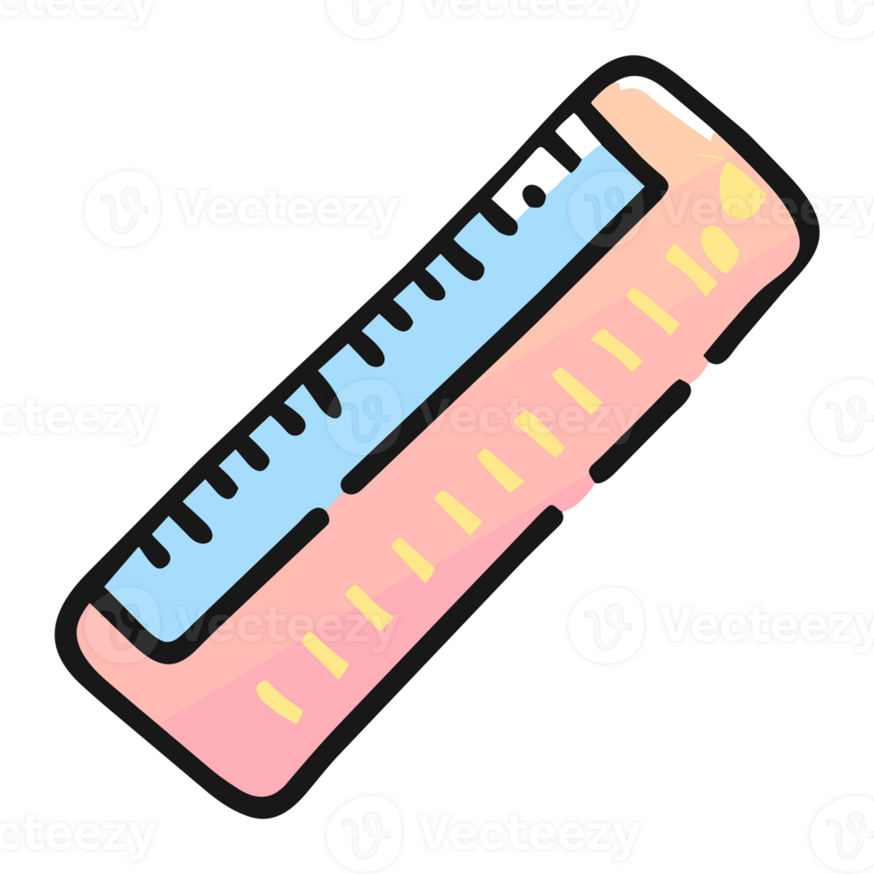 Ruler clip art idea design for school supplies clip arts, generative AI png