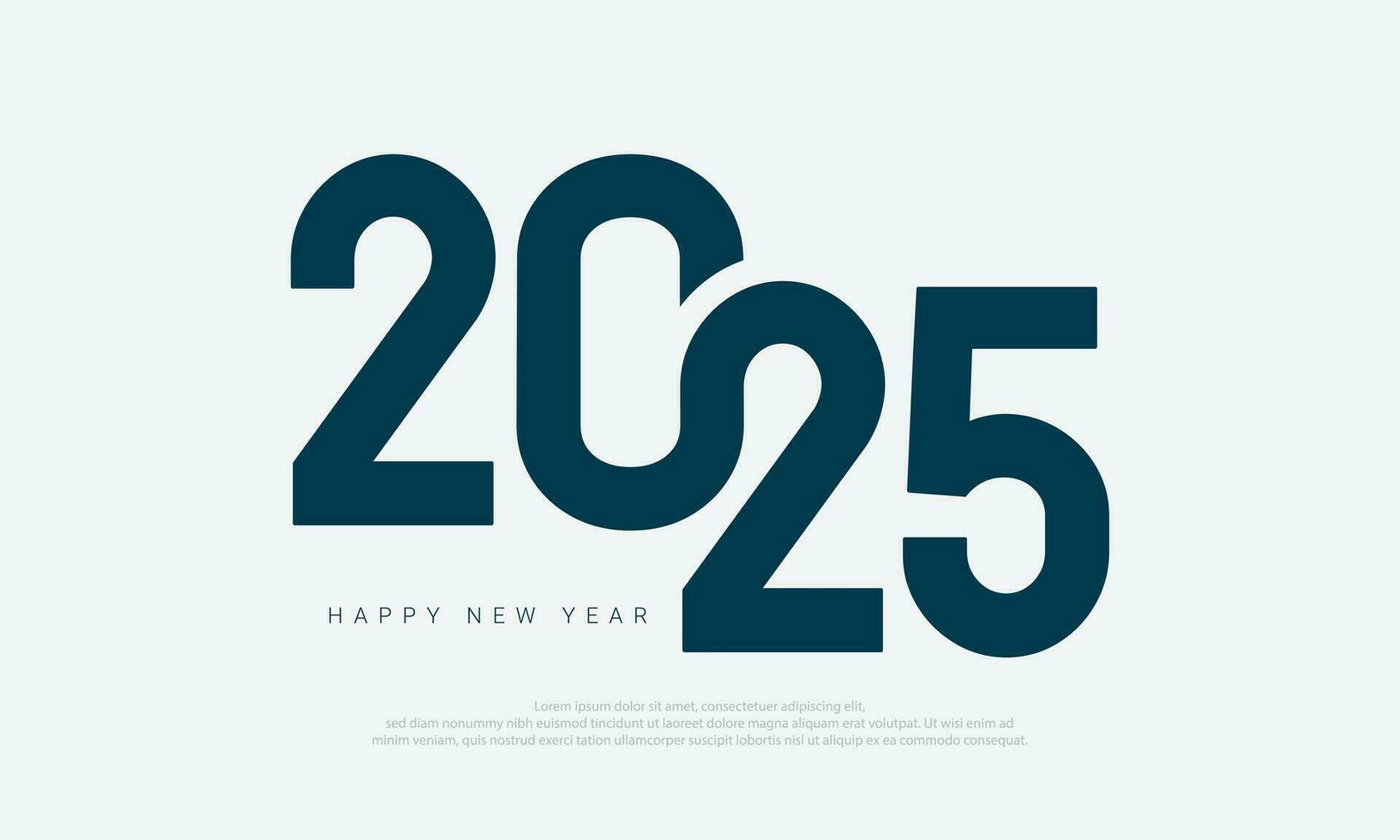 2025 Happy New Year Background Design. vector