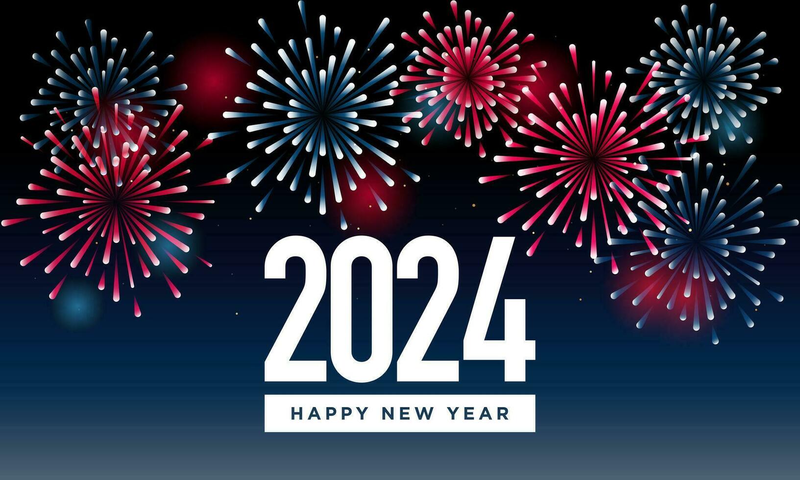 2024 Happy New Year Background Design. vector