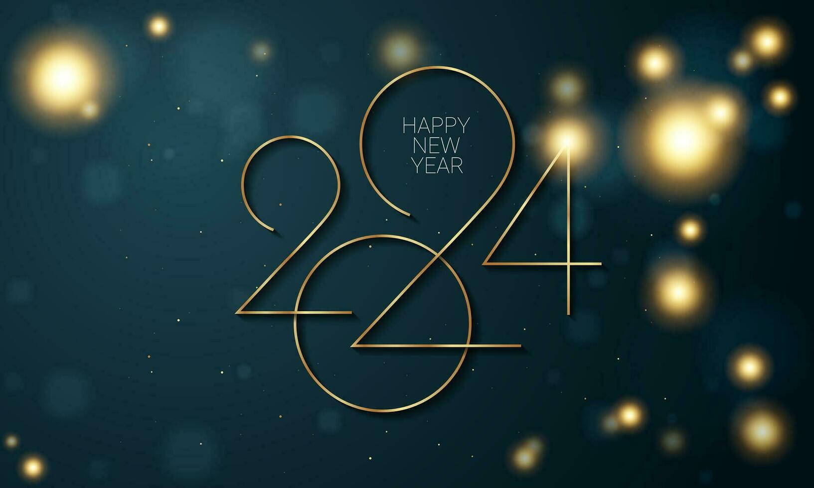 2024 Happy New Year Background Design. vector