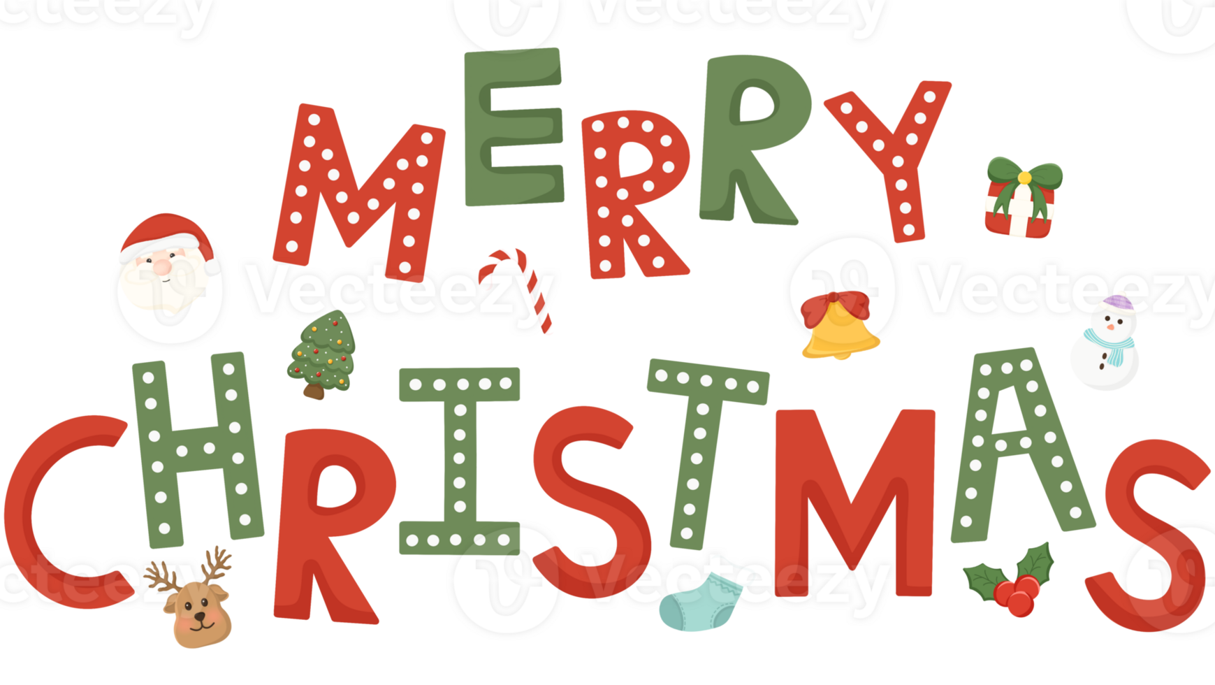 Merry Christmas illustration design png