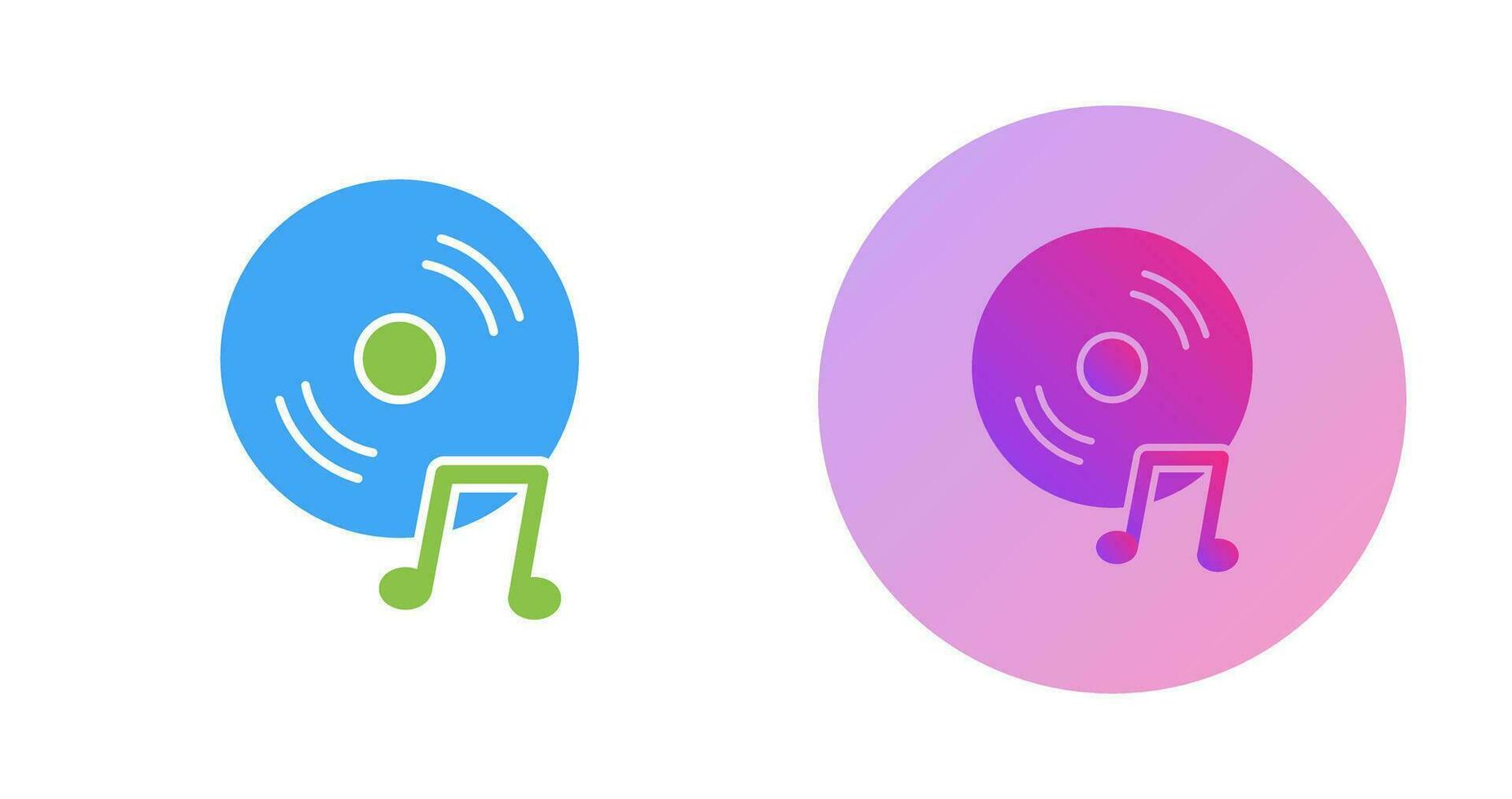 Unique Music CD Vector Icon