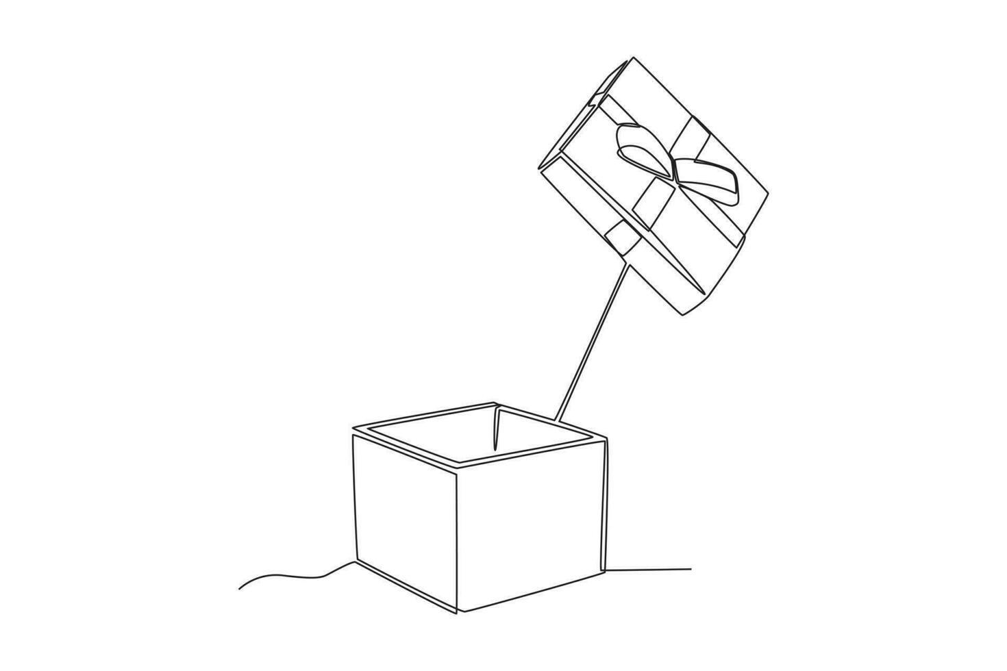 A closed gift box opened vector