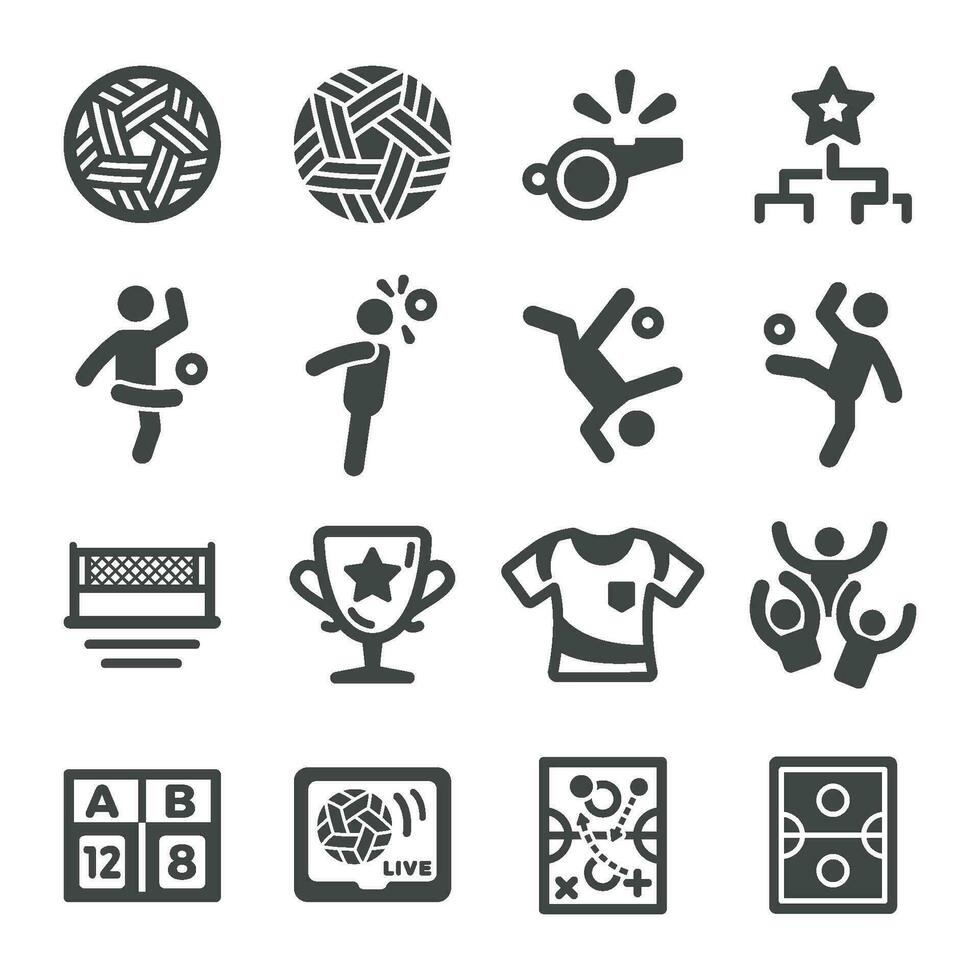 sepak takraw icon set,vector and illustration vector