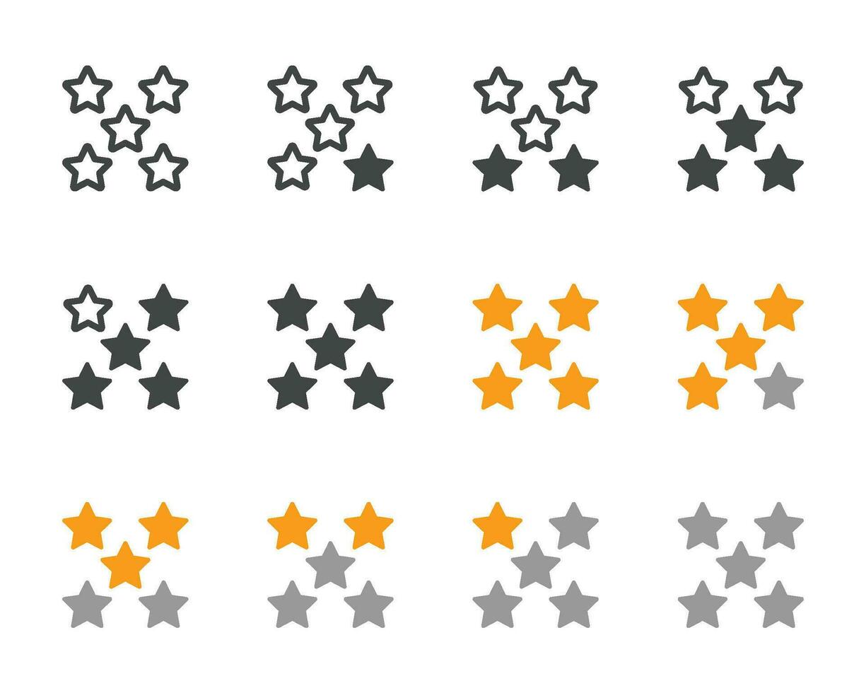 rating five star icon set,vector and illustration vector