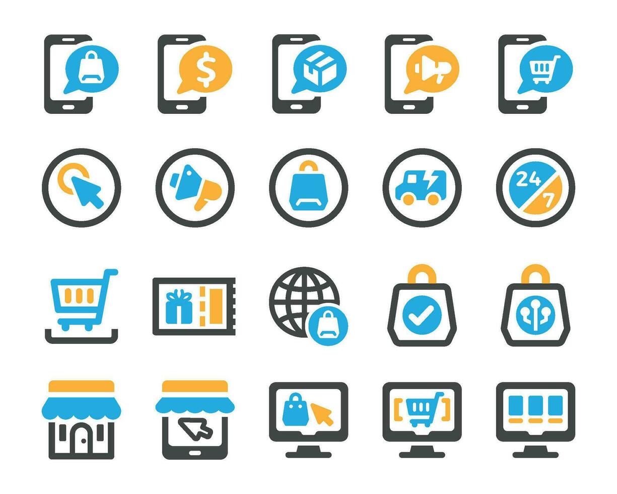 ecommerce icon set,vector and illustration vector