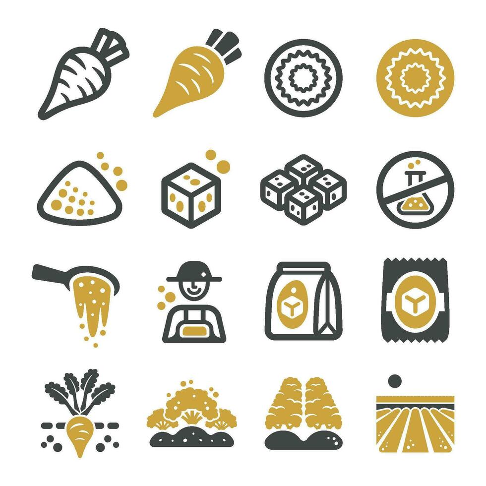 sugar beet icon set,vector and illustration vector