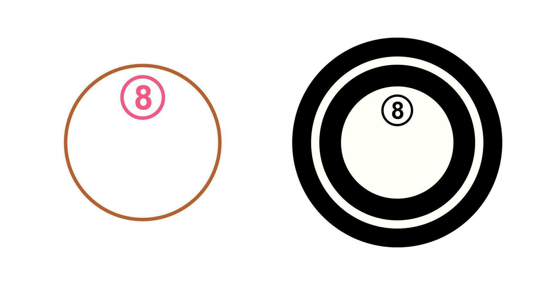Unique Eight Ball Vector Icon