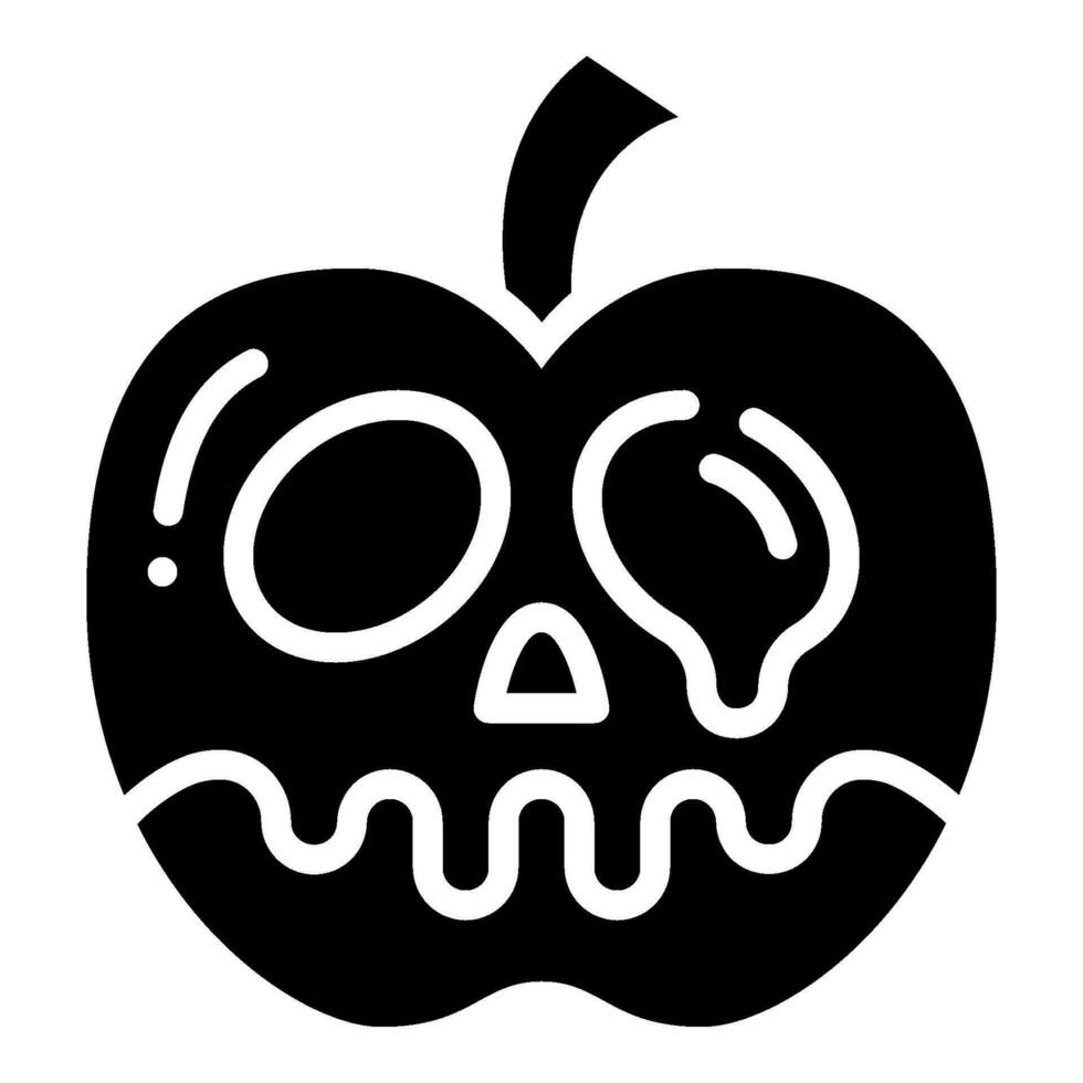 poison apple solid icon,vector and illustration vector