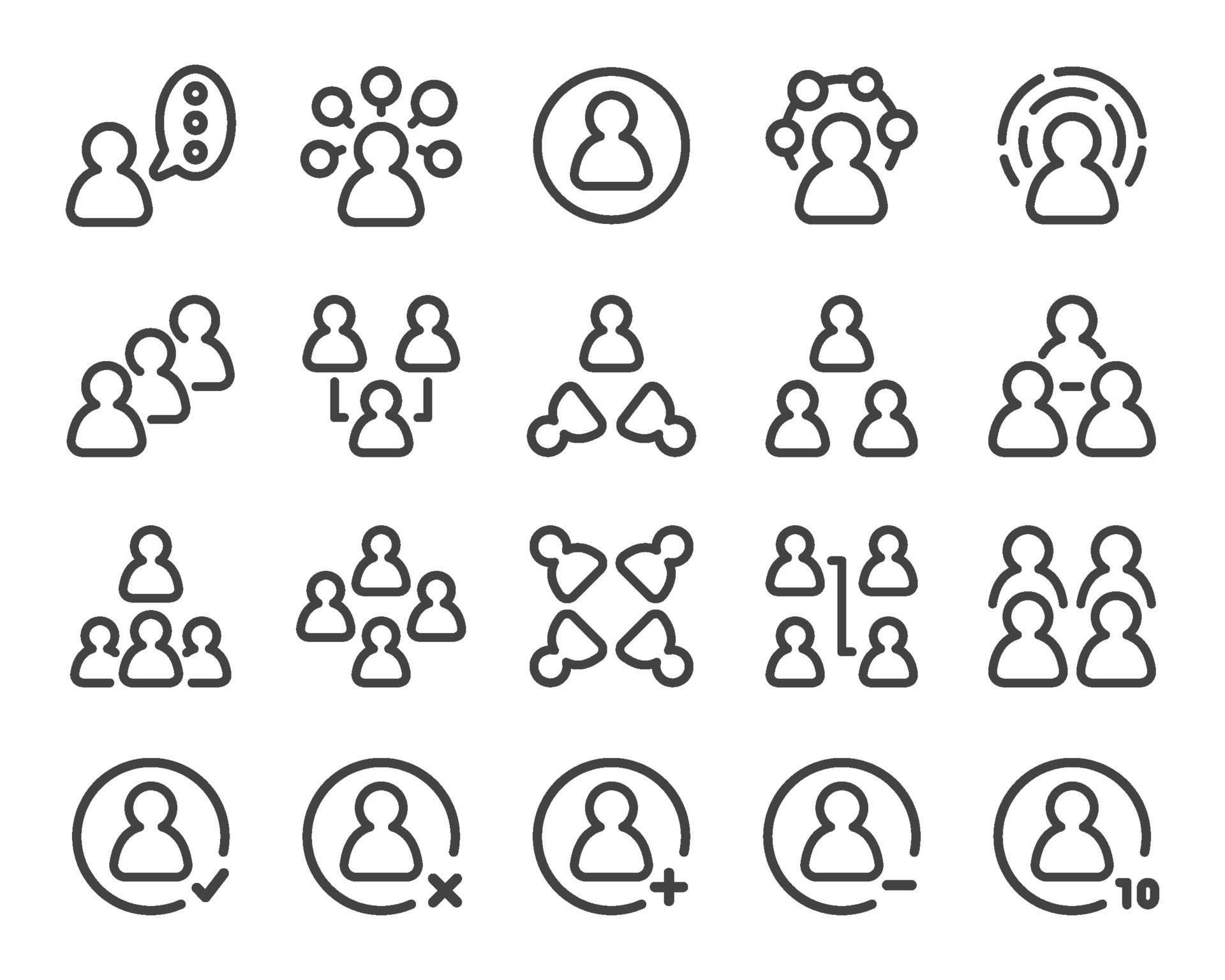 people line icon set,vector and illustration 31108459 Vector Art at