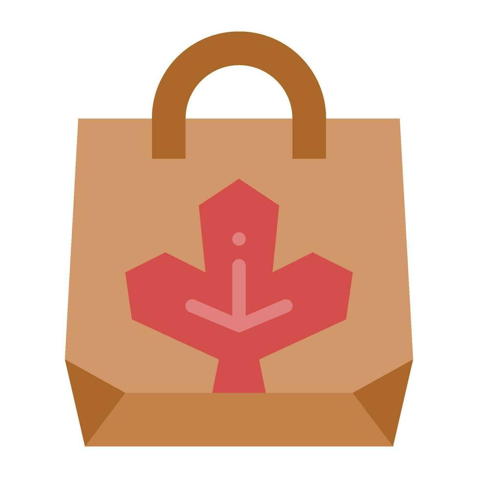 compras bolso plano icono, vector y ilustración