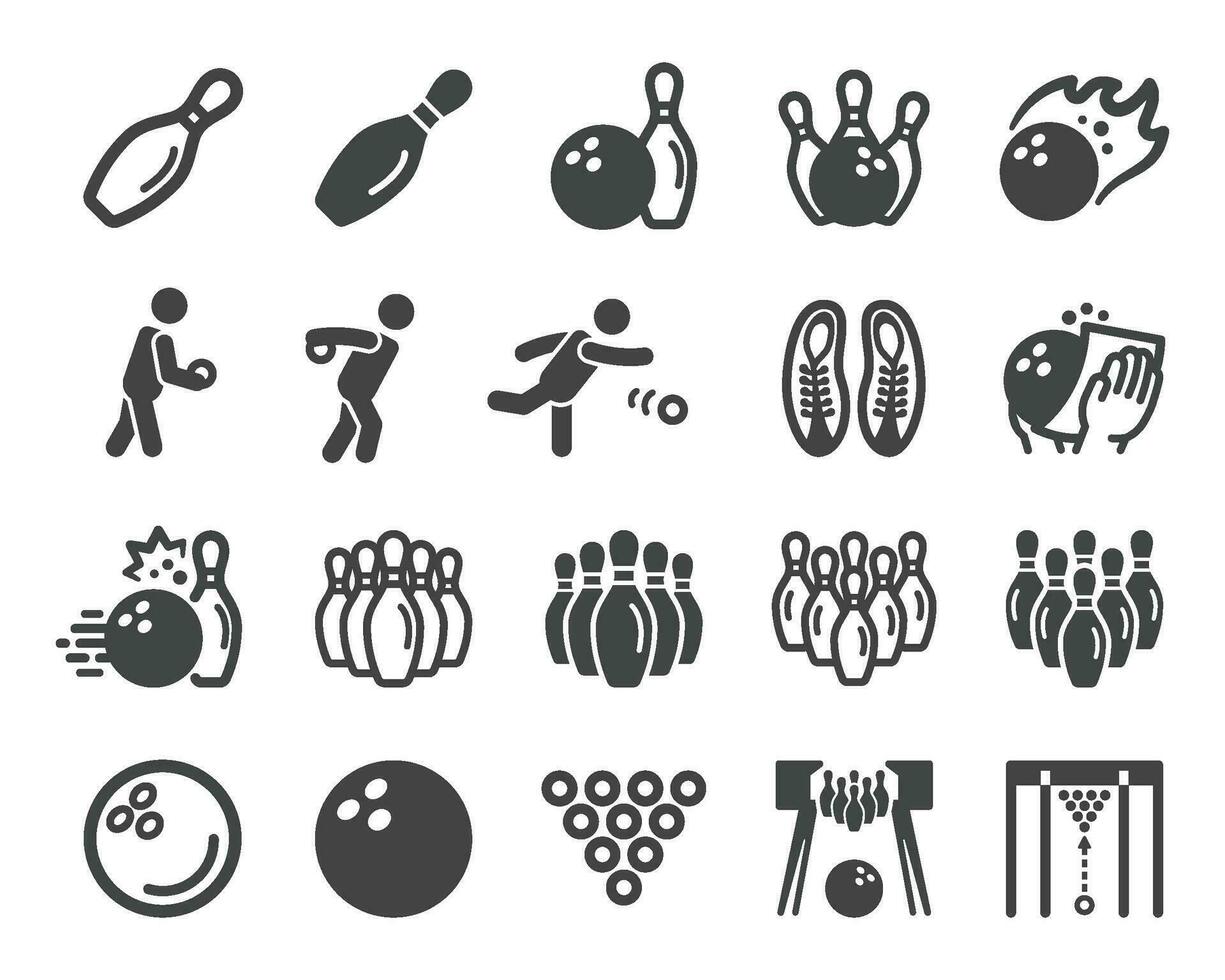 bowling icon set,vector and illustration vector