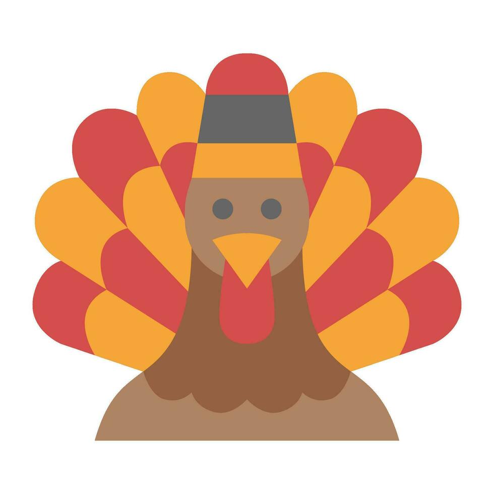 turkey flat icon,vector and illustration vector