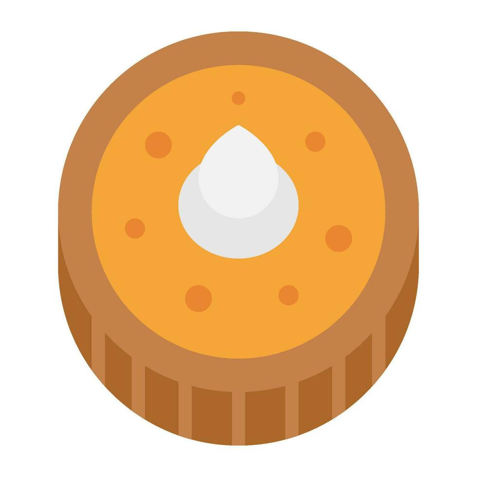 pumpkin pie flat icon,vector and illustration vector