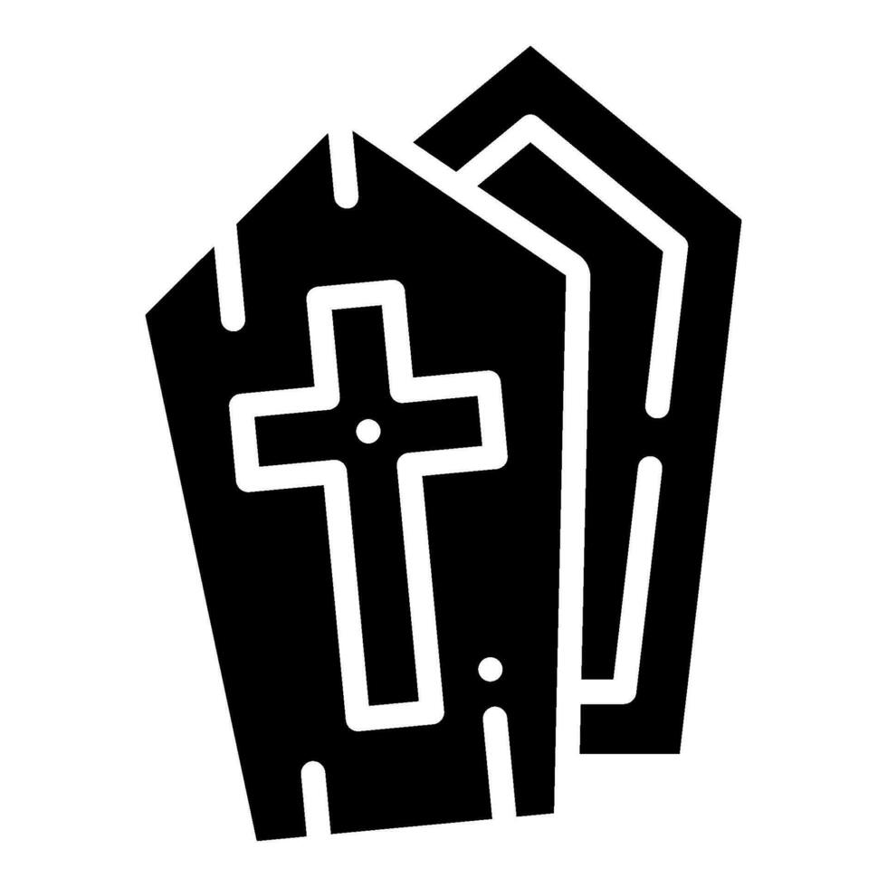 coffin solid icon,vector and illustration vector