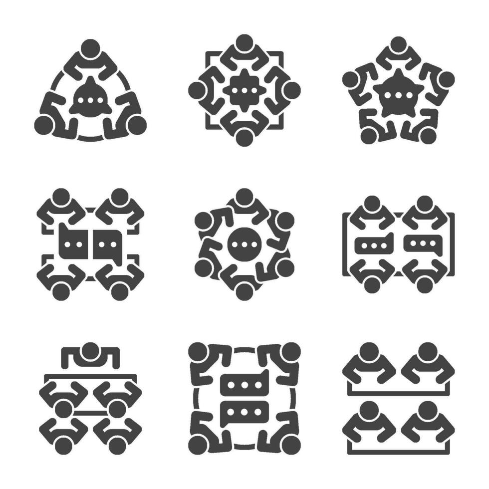 teamwork icon set,vector and illustration vector