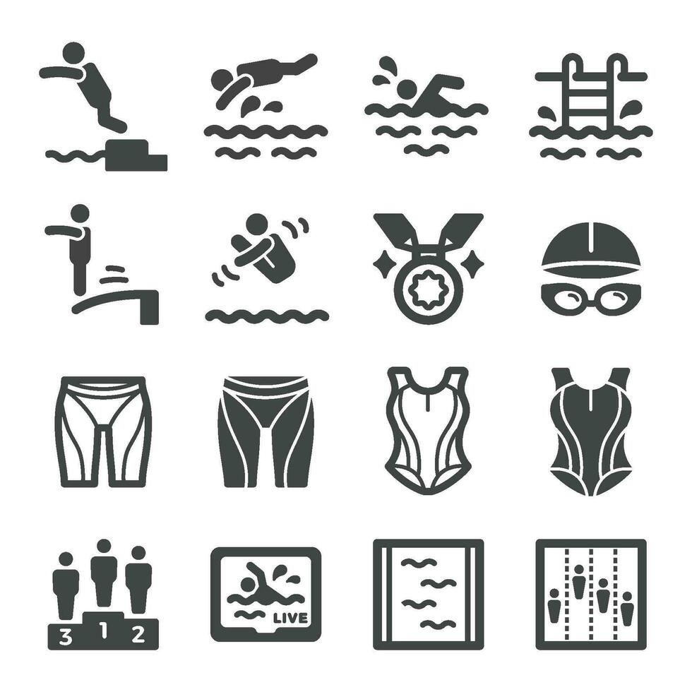 swimming icon set,vector and illustration vector