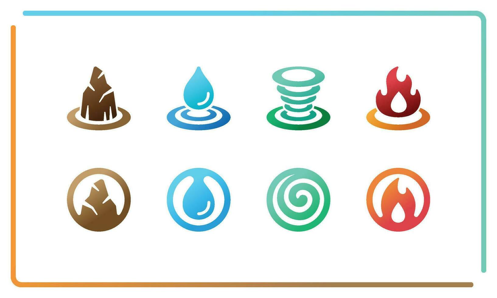 four element icon set,vector and illustration vector