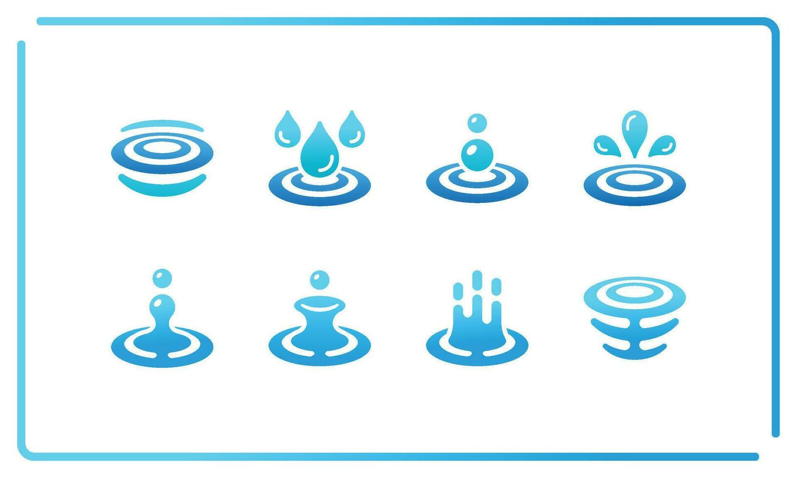 water and ripple icon set,vector and illustration vector