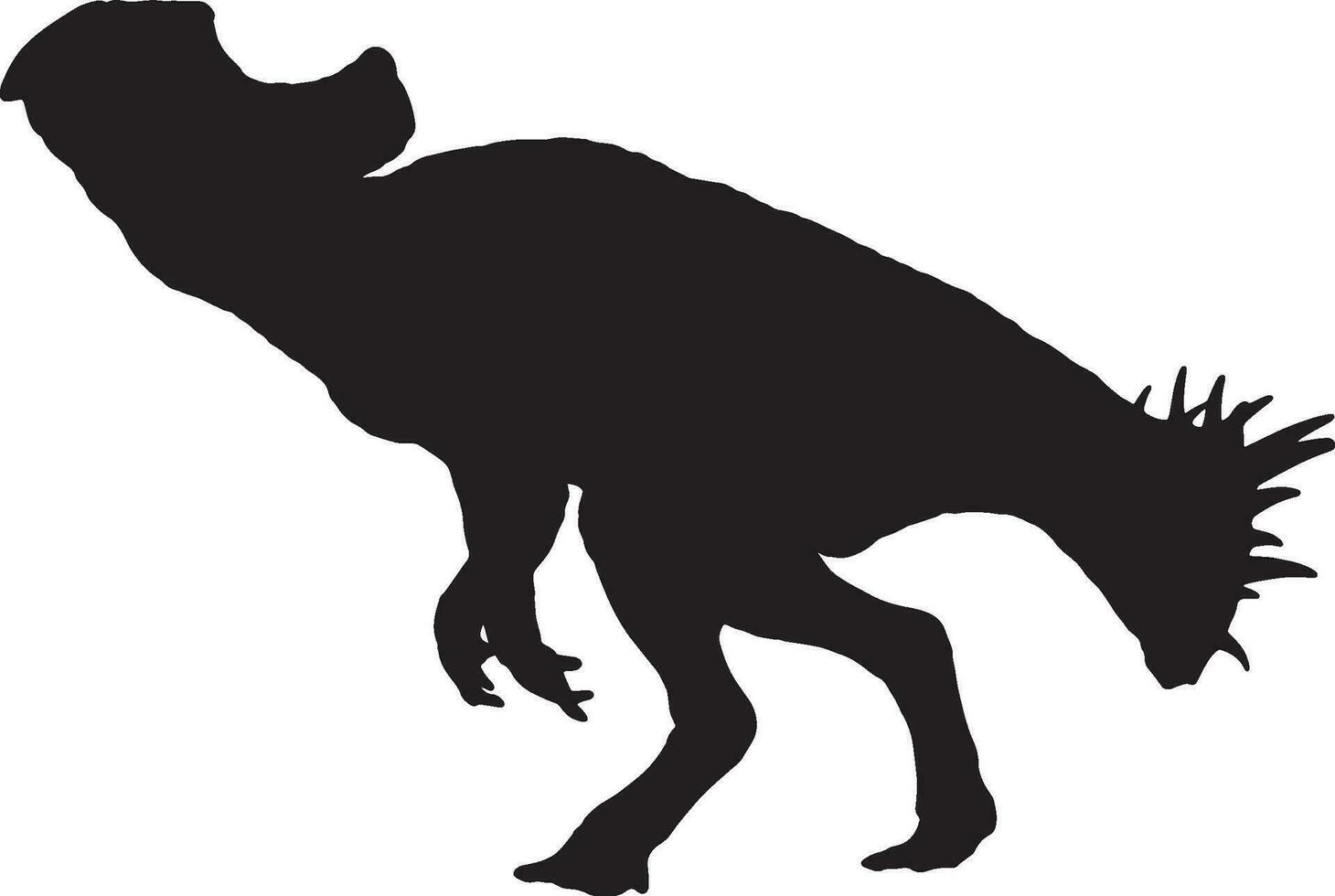 Protoceratops black silhouette isolated background vector