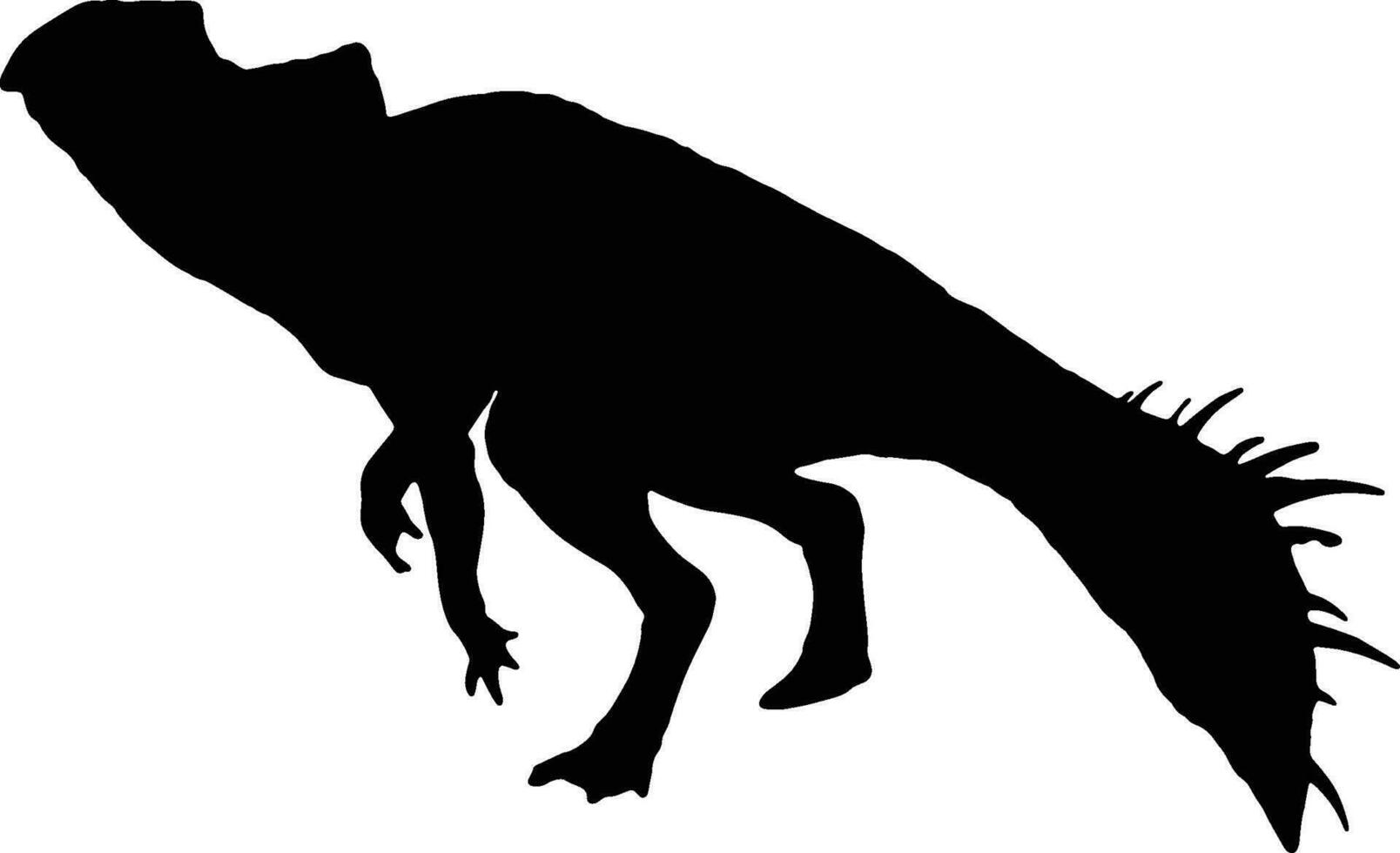 Protoceratops black silhouette isolated background vector