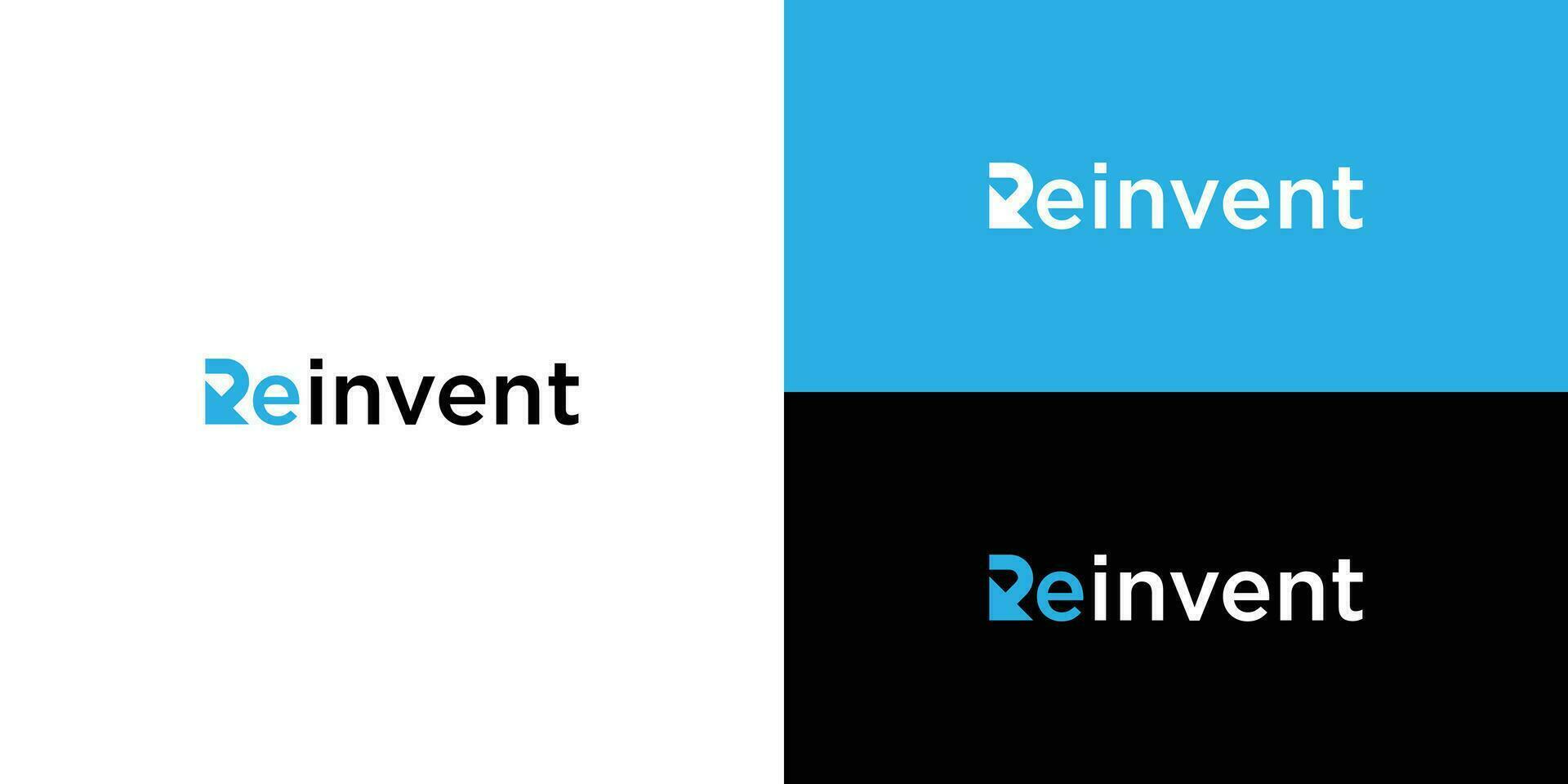 image for reinvent logo design vector