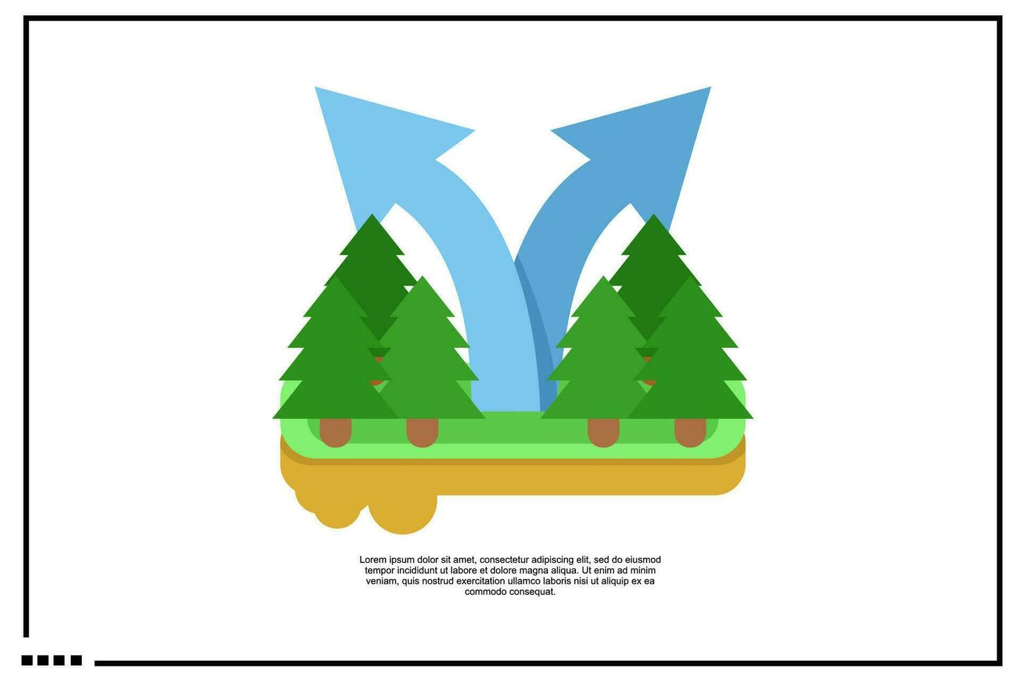 two way icon vector