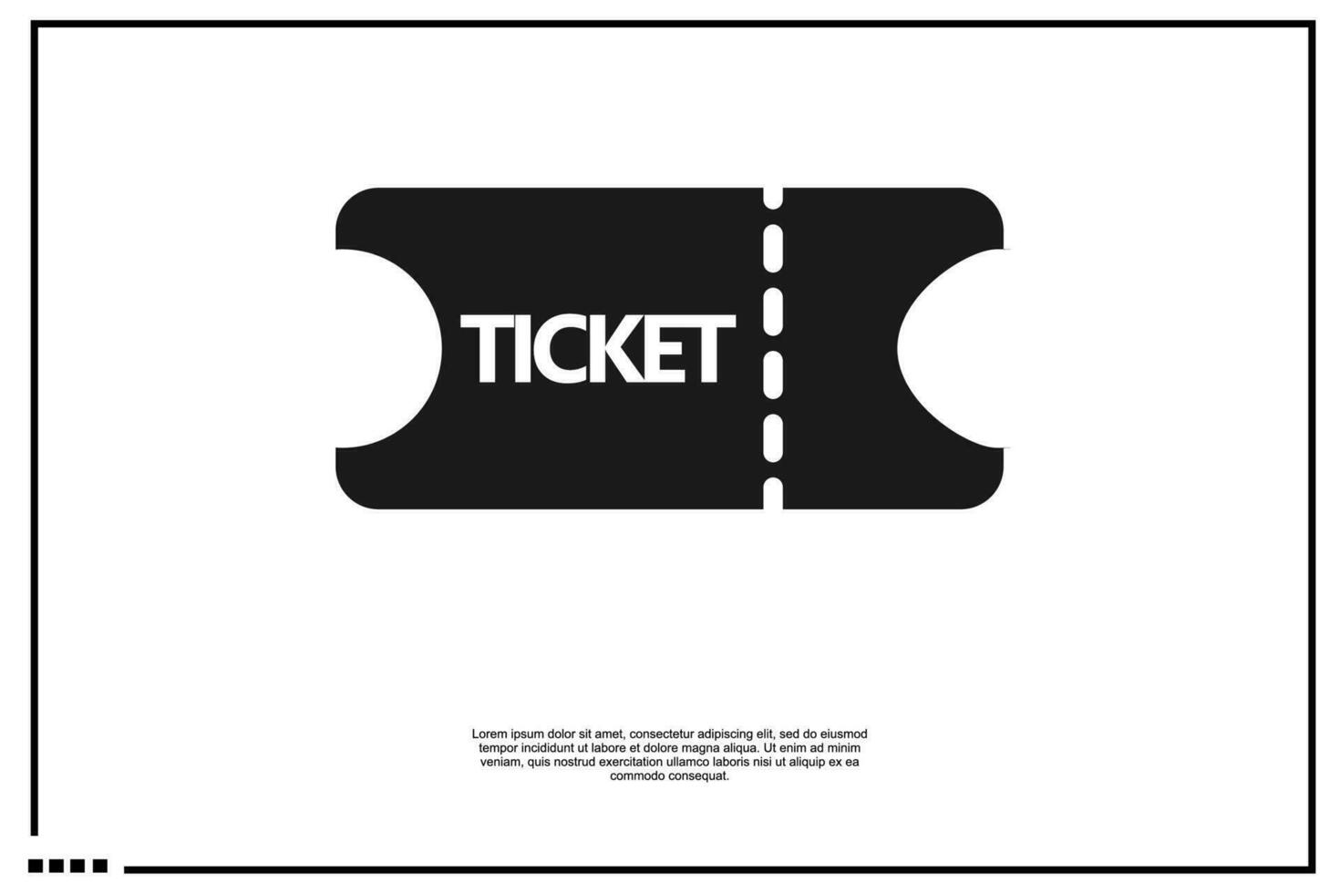 ticket icon or logo vector