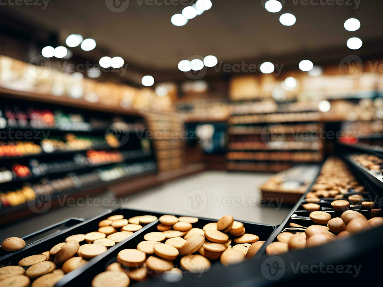 Biscuits at the supermarket - Generative AI photo