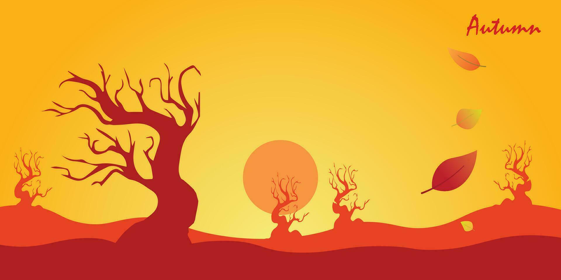 Background design with an autumn theme. vector