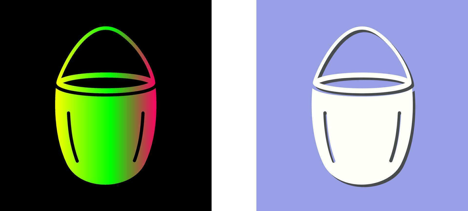 Unique Water Bucket Vector Icon