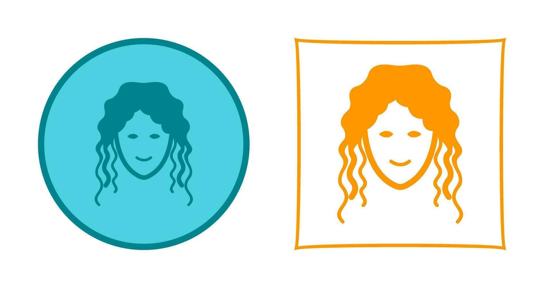 Hair Curly Vector Icon