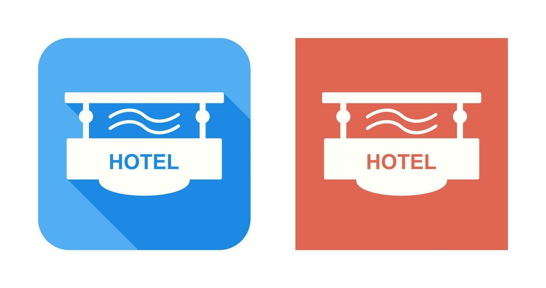 icono de vector de signo de hotel