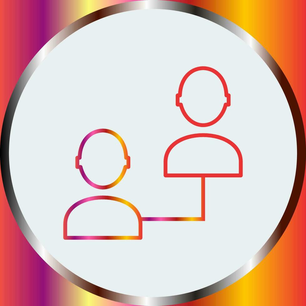 Unique Connected Profiles Vector Icon
