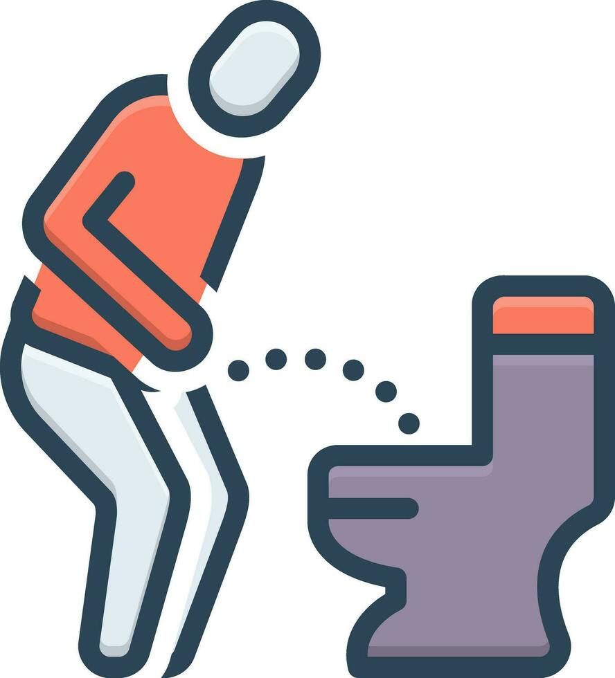 color icon for pee vector