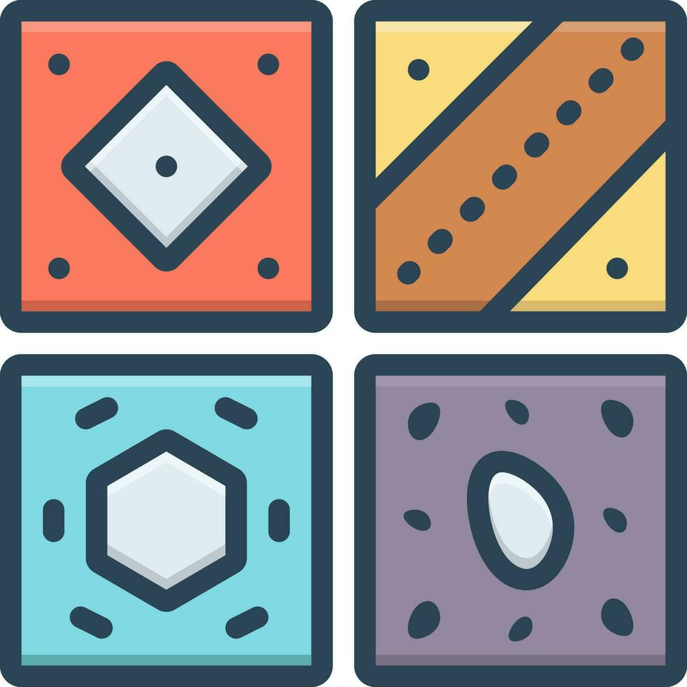 color icon for tiles vector