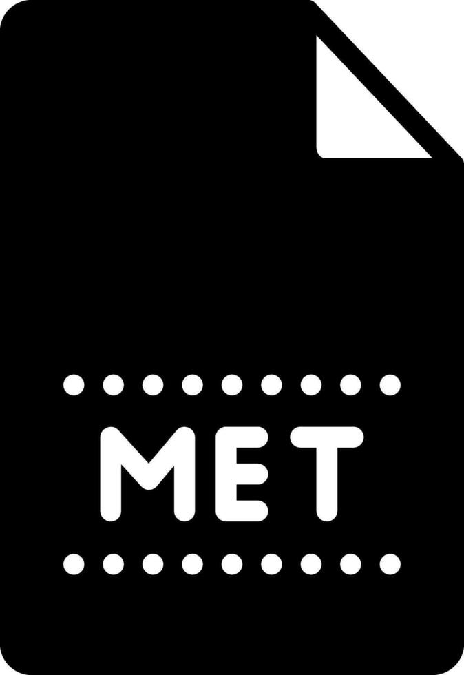 solid icon for met vector